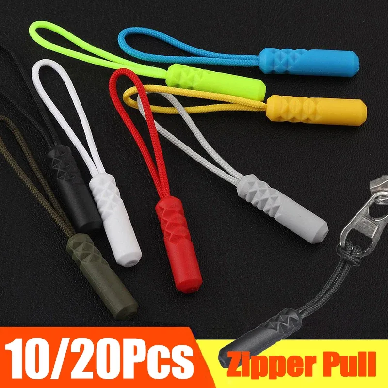 extracteur de traction de fermeture éclair, clip de remplacement d'étiquette de corde, fixateur de boucle cassée, languette de cordon de fermeture éclair, sac de voyage, valise, tente, sac à dos-10/20 pièces