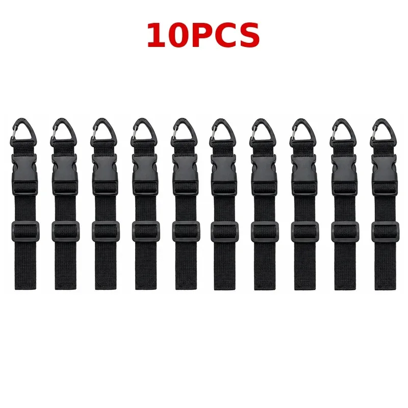 sangle de bagage réglable avec boucle triangulaire, ceinture de fixation en nylon pour tente, camping, randonnée, voyage, rangement, 5/10/20 pièces