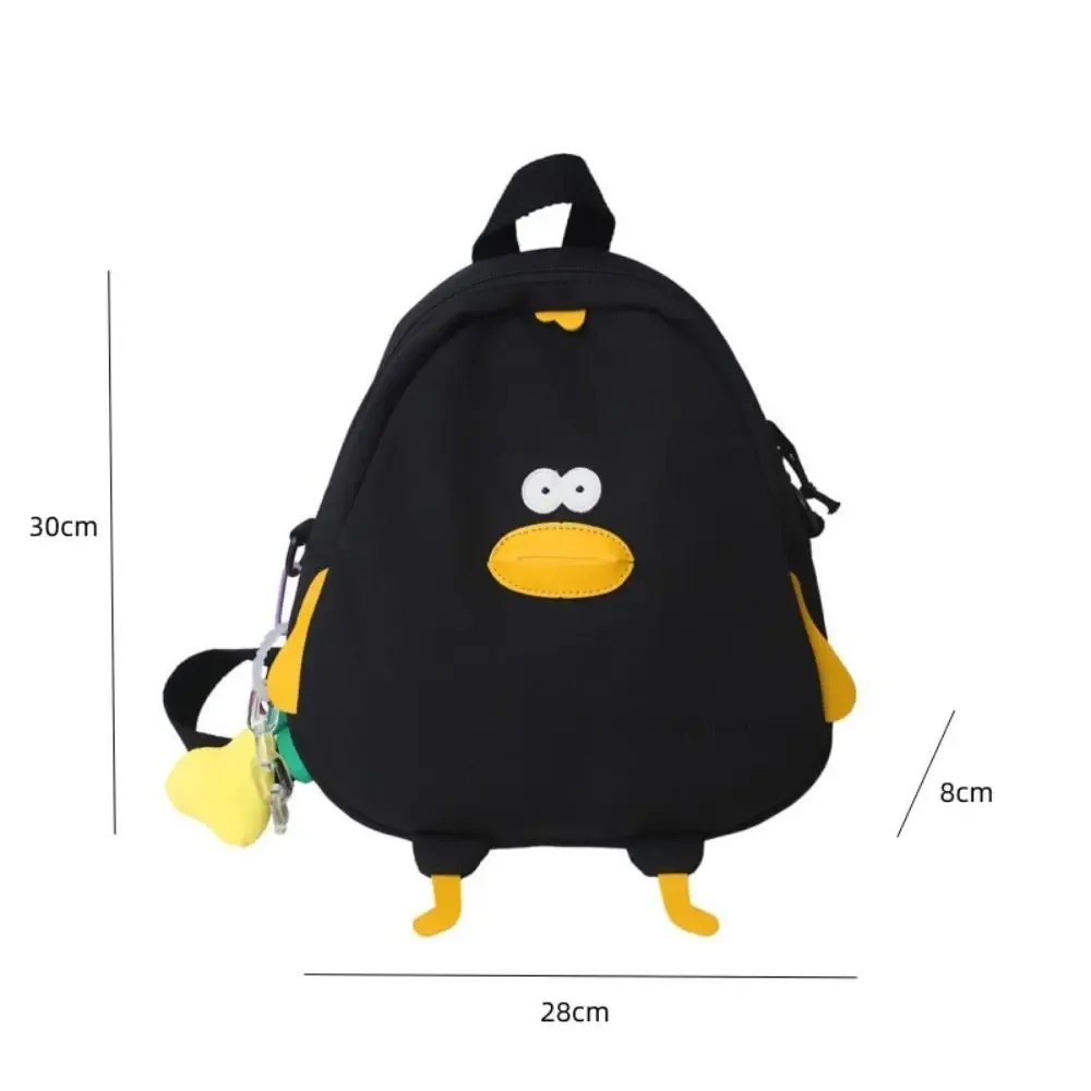 sacs de voyage de grande capacité en nylon, sac à bandoulière en forme de canard de dessin animé, sac d'école réglable pour étudiants