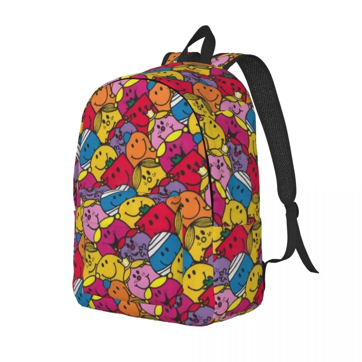 mr men littles cartoon miss sac à dos pour hommes femmes cool étudiant travail sac à dos collège toile sacs durables