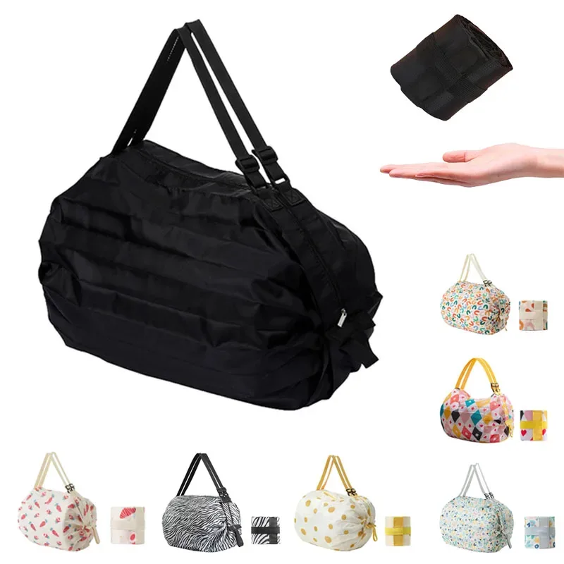 Sacs de courses pliables, 1 pièce, sac de rangement pliable avec poignée, sacs à main de Camouflage de voyage portables, sac en Nylon de grande capacité