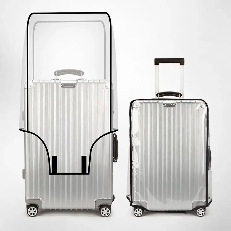 housse de bagage transparente de voyage, imperméable et anti-poussière, en pvc, résistante à l'usure, convient aux valises de 20 à 30 pouces