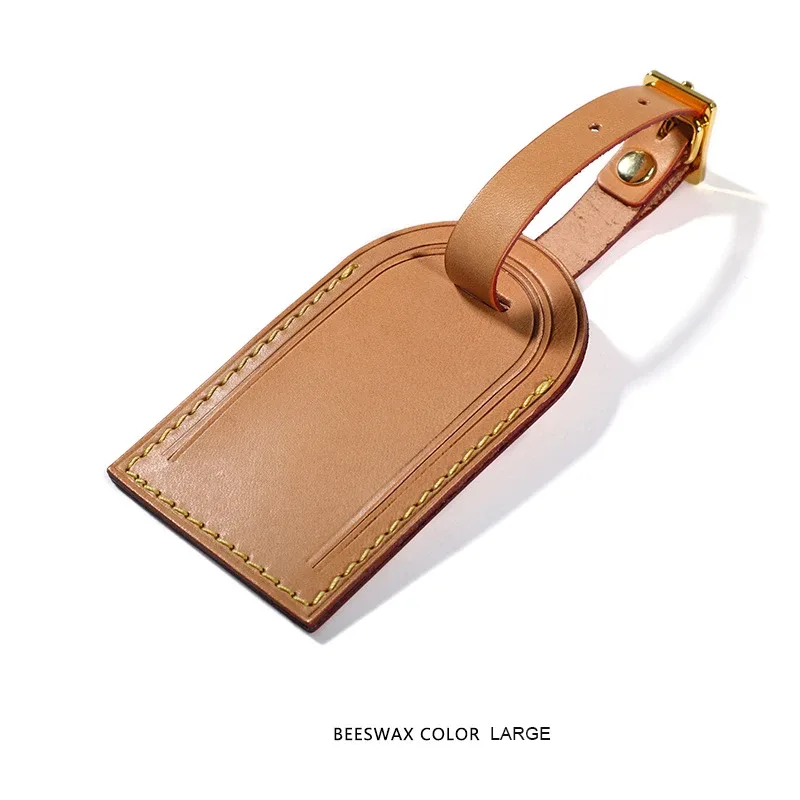 étiquette de bagage en cuir tanné végétal monogramme gratuit, avion, cuir de vache, voyage d'embarquement, étui à roulettes