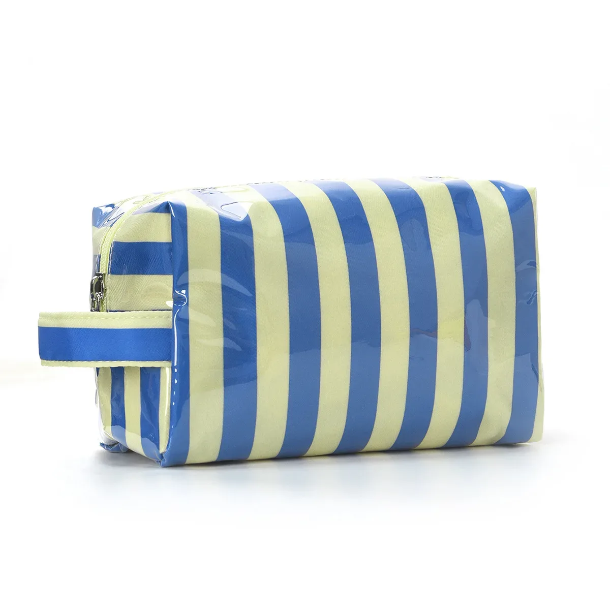 sac de maquillage élégant à rayures roses, sac de voyage portable de grande capacité, sac de rangement pour rouge à lèvres, sac à main, sac cosmétique, trousse de toilette, cadeaux pour filles