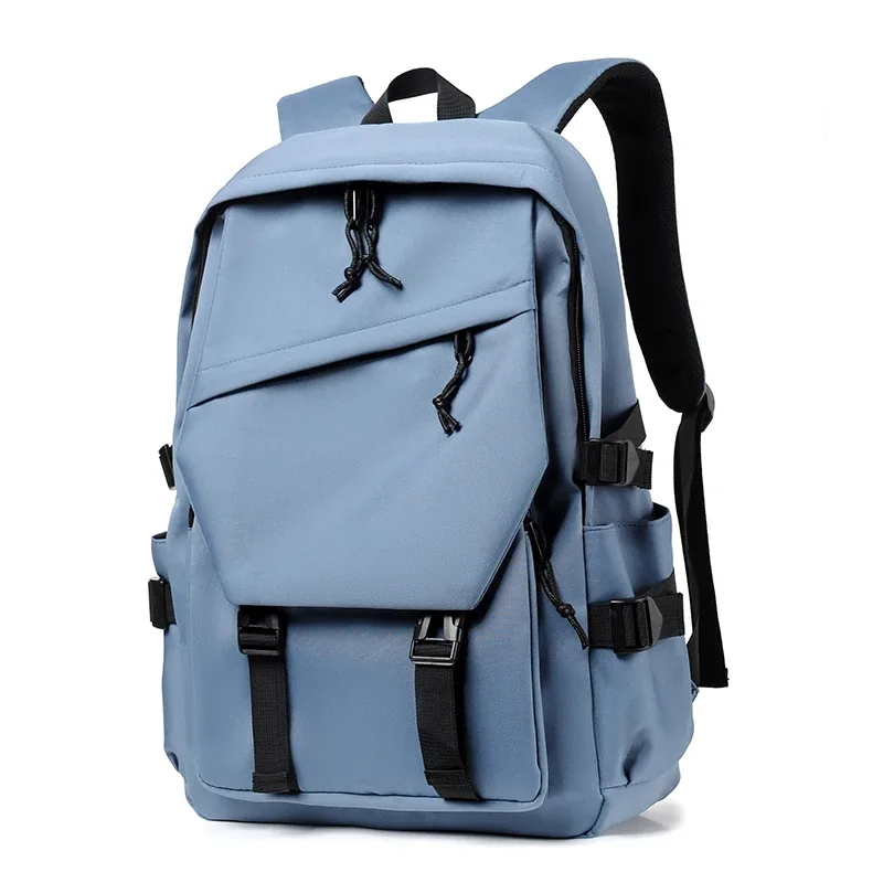 sac à dos de couleur unie à la mode pour hommes, léger et durable, adapté au sport, aux voyages et aux déplacements quotidiens, avec compartiment pour ordinateur portable
