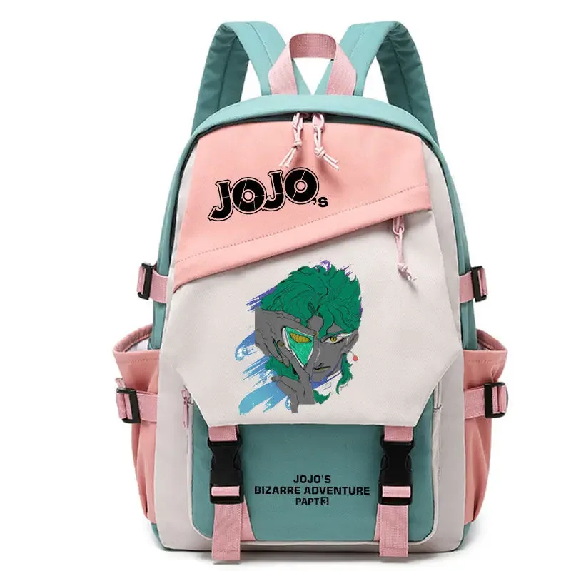 kujō jōtarō anime jojo's bizarre adventure sac à dos étudiant sac d'école toile adolescents sac à dos de voyage en plein air cadeau de mode