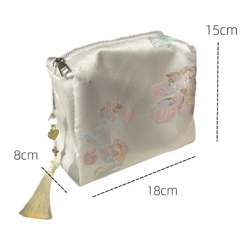 sac à cosmétiques floral pour femmes, organisateur de maquillage de voyage, pochette à fermeture éclair, sac de rangement, étui de beauté