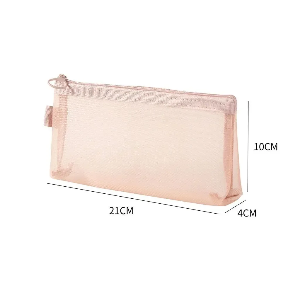 trousse de maquillage en maille transparente de grande capacité, porte-monnaie, sac à pinceaux cosmétiques, nouveau