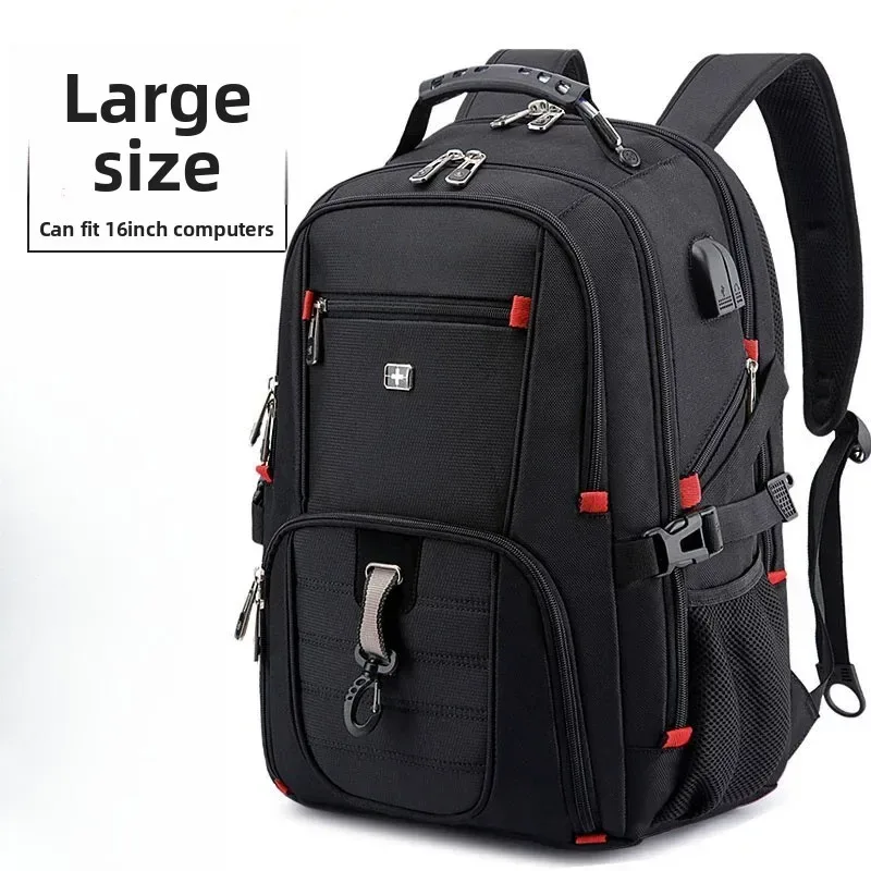 sac à dos imperméable pour hommes, sacs à dos pour ordinateur portable 15.6/17 pouces, sacs de voyage scolaires, sac à dos d'affaires de grande capacité de style suisse, mochila