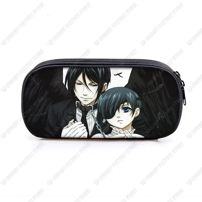 trousse à cosmétiques anime black butler, sac à crayons, sacs de papeterie pour garçons et filles, porte-crayons pour enfants, fournitures scolaires