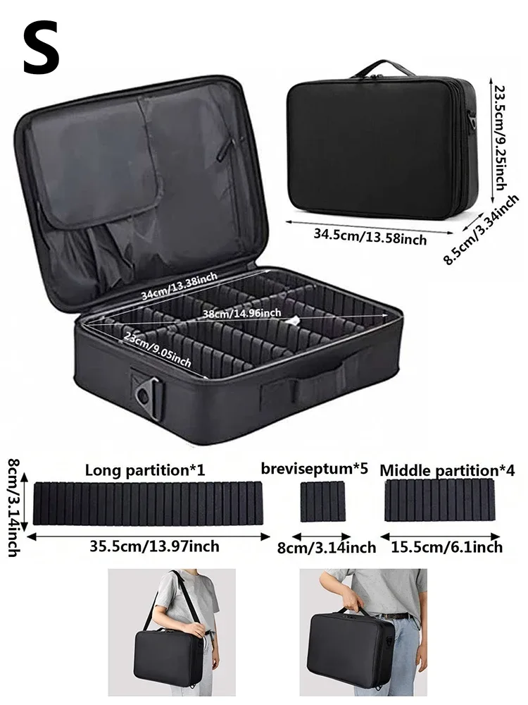 nouvelle trousse de maquillage oxford pour femmes, étanche, grande capacité, trousse de voyage pour cosmétiques, trousse de maquillage professionnelle complète pour artistes, pour femmes