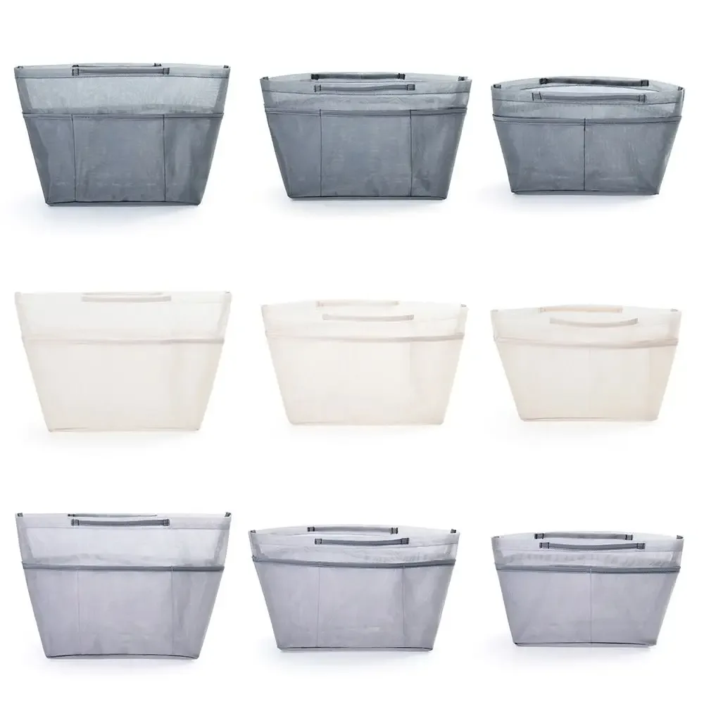 nouveau sac intérieur en maille de nylon, grande capacité, anti-affaissement, sac fourre-tout, extensible, multi-poches, poche insérée pour sac longxiang