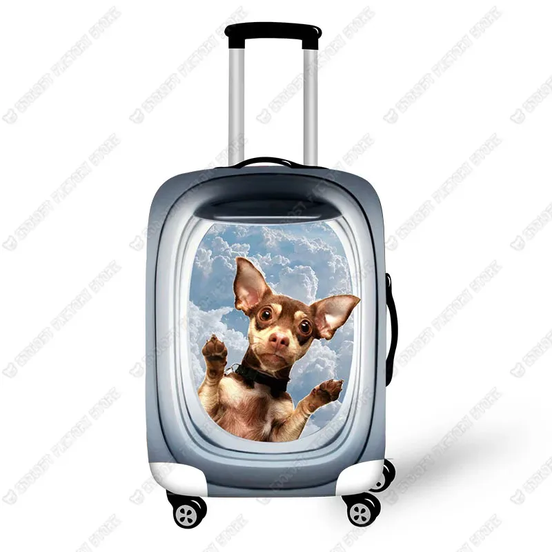 housses de protection pour bagages de voyage animaux 3d, accessoires de voyage pour femmes, housse de valise pour animaux de compagnie, étui à roulettes, housses à bagages, 18-32 po