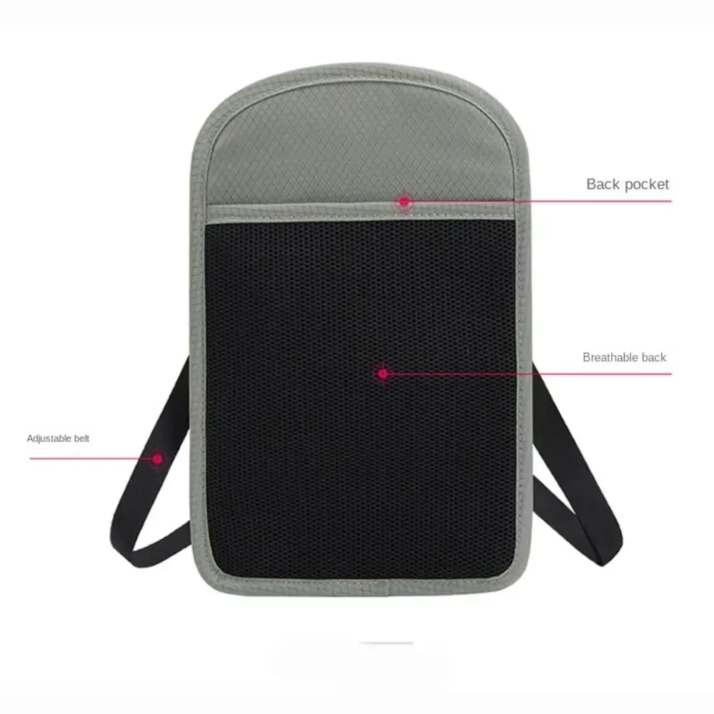 pochette de sécurité antivol en nylon, sac de passeport bloquant rfid avec sangle de cou réglable, portefeuille de voyage étanche