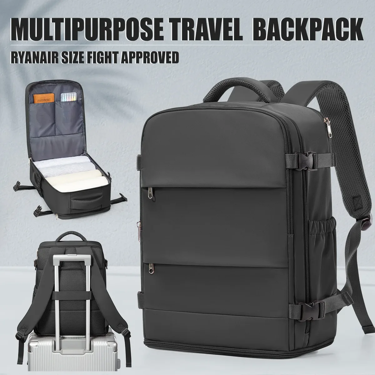 sac à dos de voyage pour femmes et hommes, sac à dos ryanair 40x30x20 pour cabine d'avion, bagage easyjet 45x36x20, sac à dos pour ordinateur portable professionnel