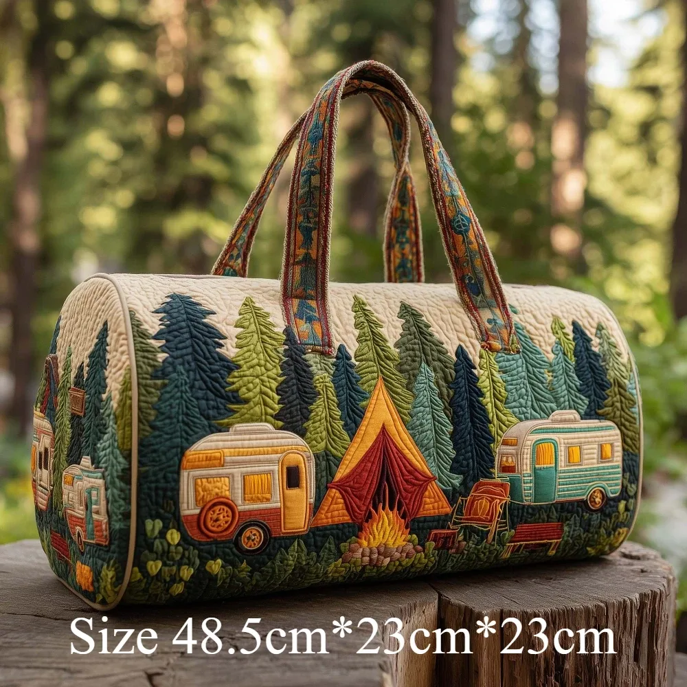 sac de voyage matelassé fait main, vintage, artistique, sac de voyage de style bohème, sac de week-end pour hommes et femmes, camping, randonnée, voyage en voiture