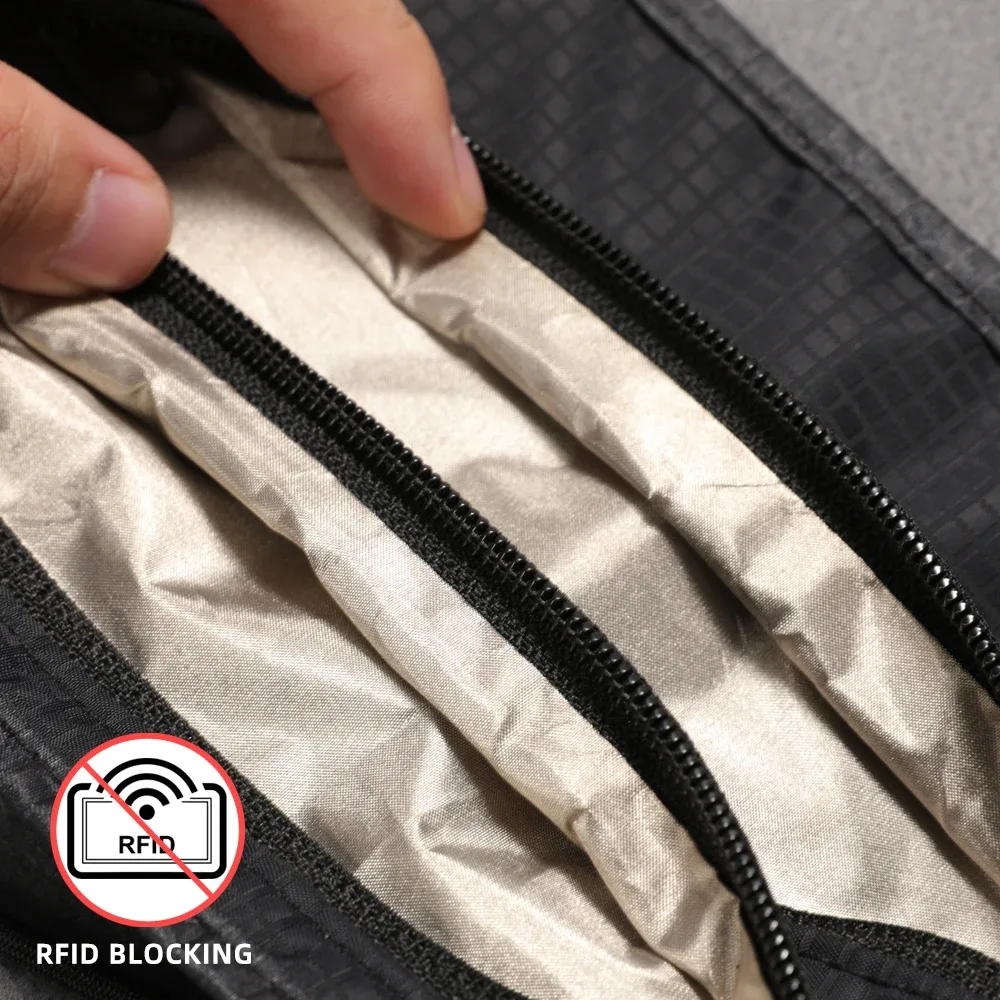 porte-passeport avec blocage rfid, portefeuille mince pour voyage, pochette de voyage facile à dissimuler pour hommes et femmes