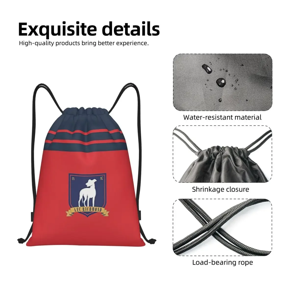 ted lasso sac à dos avec cordon de serrage sac de sport afc richmond football string sackpack pour l'exercice