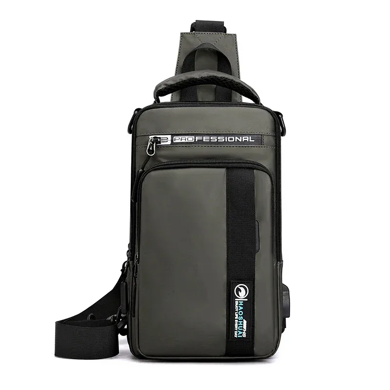 petit sac à dos poitrine sac à bandoulière pour hommes avec port de chargement usb voyage mâle nylon fronde messager sac à dos sacs à bandoulière