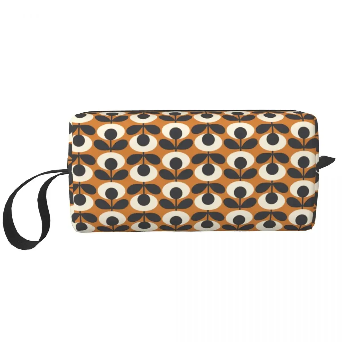 orla kiely-trousse de toilette de voyage à imprimé personnalisé de fleur d'émeraude, sacs de rangement de maquillage et de cosmétique pour femme, trousse de trousse dopp