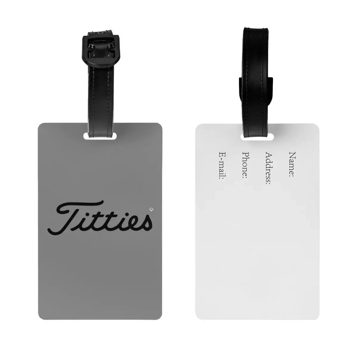 t-titties étiquettes de bagage motif balle de golf, accessoires de valise, porte-étiquette d'identification po