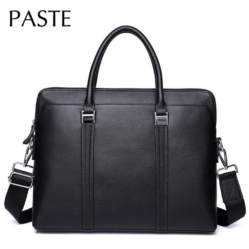 sac messager en cuir de vachette naturel de grande capacité pour hommes, sac à main pour ordinateur portable, 
