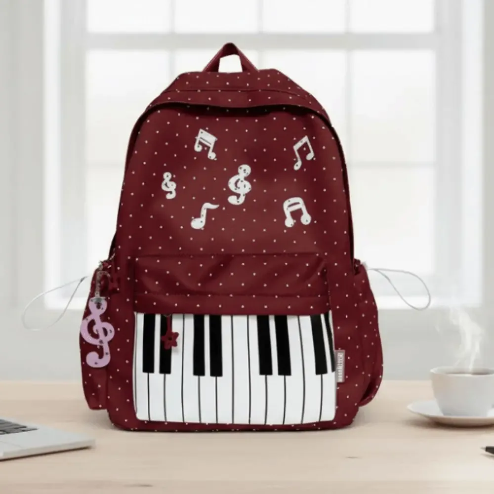 sac à dos pour piano en nylon, multi-poches, design léger, sac à dos pour clavier, sangle respirante, sac à notes de musique de style japonais
