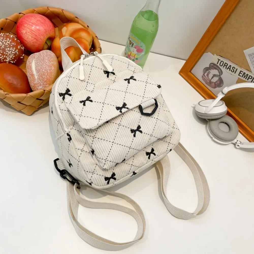 mini sac à dos imprimé nœud papillon, sac à bandoulière de voyage, sac de rangement de cosmétiques, sacs à livres pour étudiants coréens ins, sac à dos décontracté