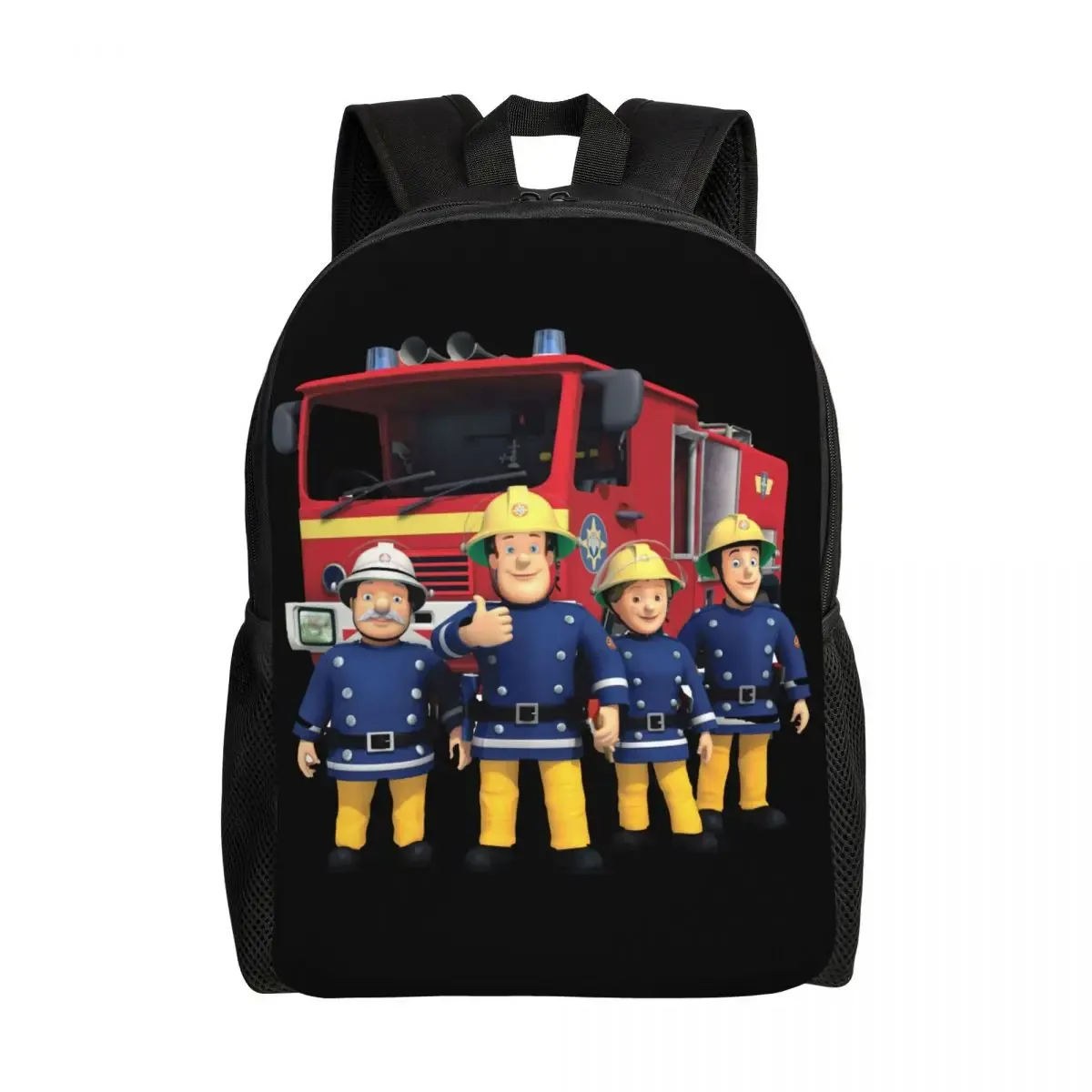 sac à dos de voyage personnalisé sam le pompier pour hommes et femmes, cartable pour ordinateur portable d'école, sac à dos d'étudiant de dessin animé