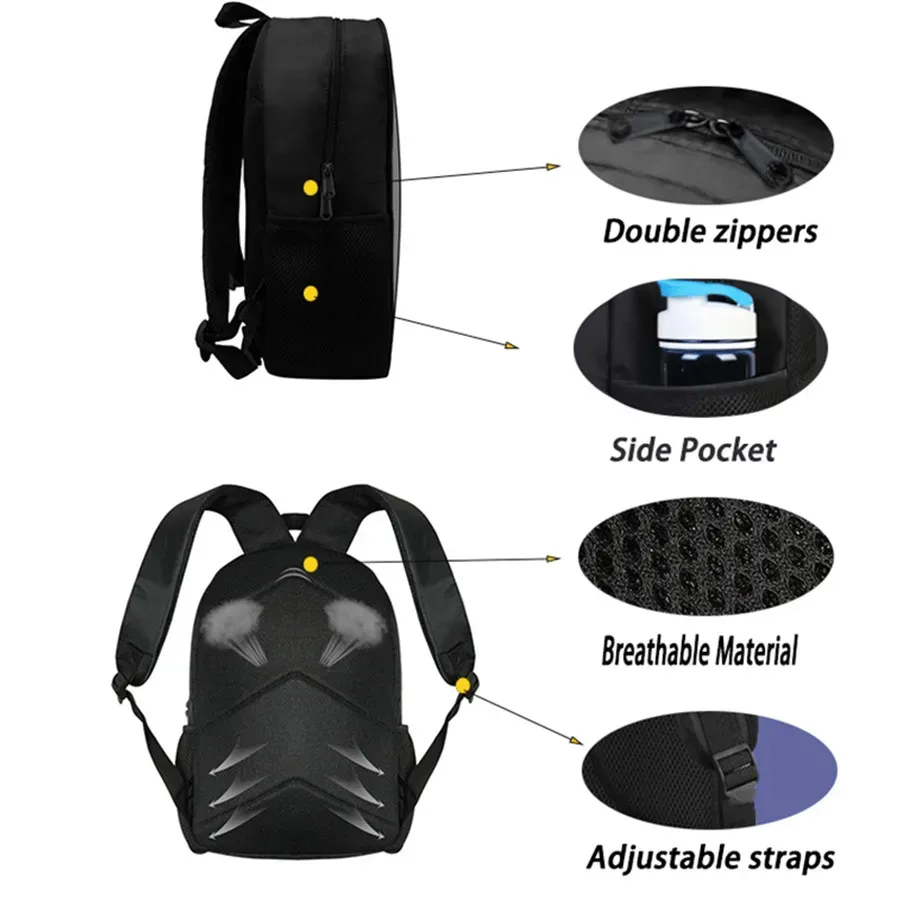 Ensemble de sac à dos scolaire 3 pièces 15 pouces avec sac à lunch et trousse à crayons, durable, léger, unisexe, pour garçons et filles de 6 à 10 ans