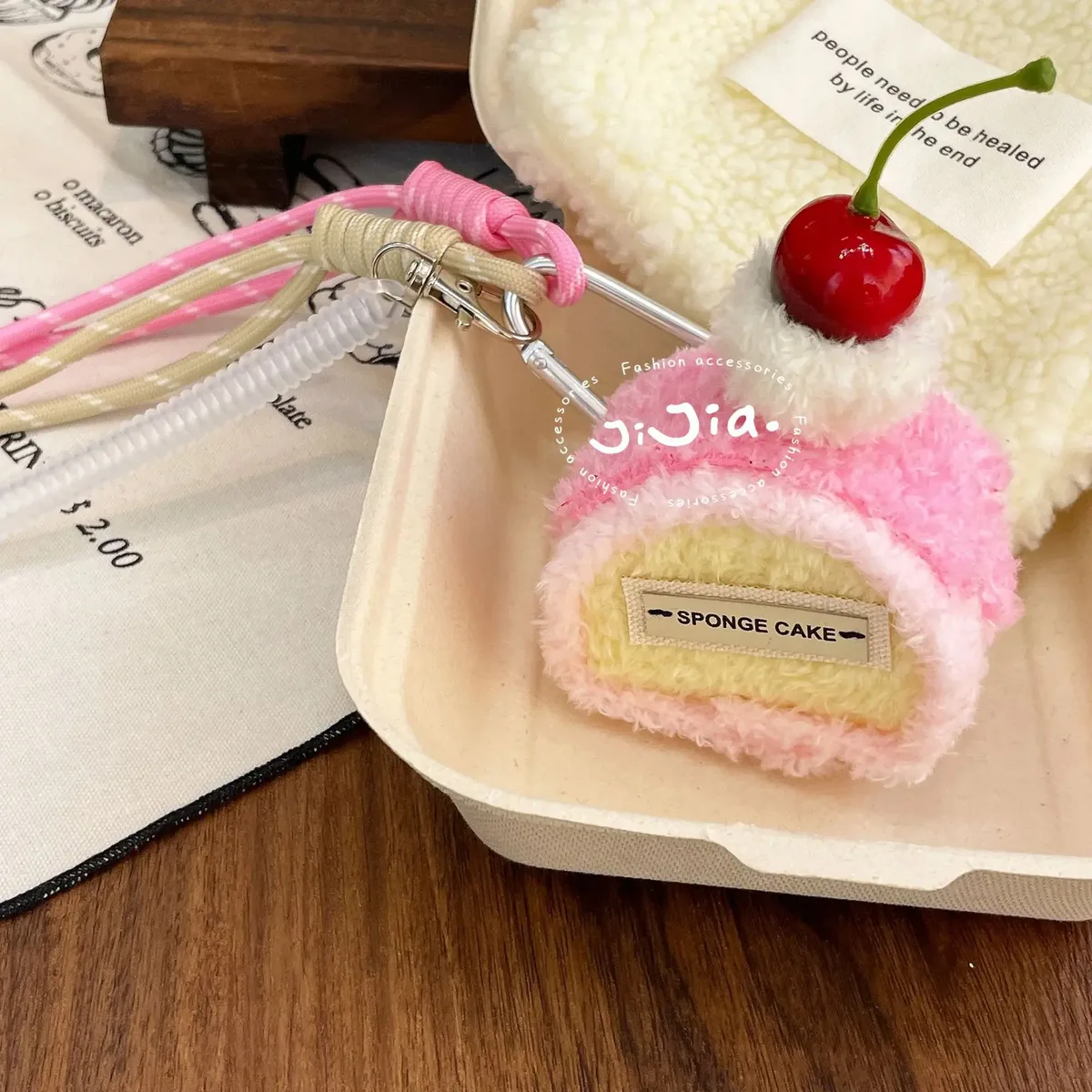 pendentif de sac en peluche mignon, personnalité créative, sac à dos, porte-clés, accessoire tissé à la main, décoration suspendue, cadeau de noël
