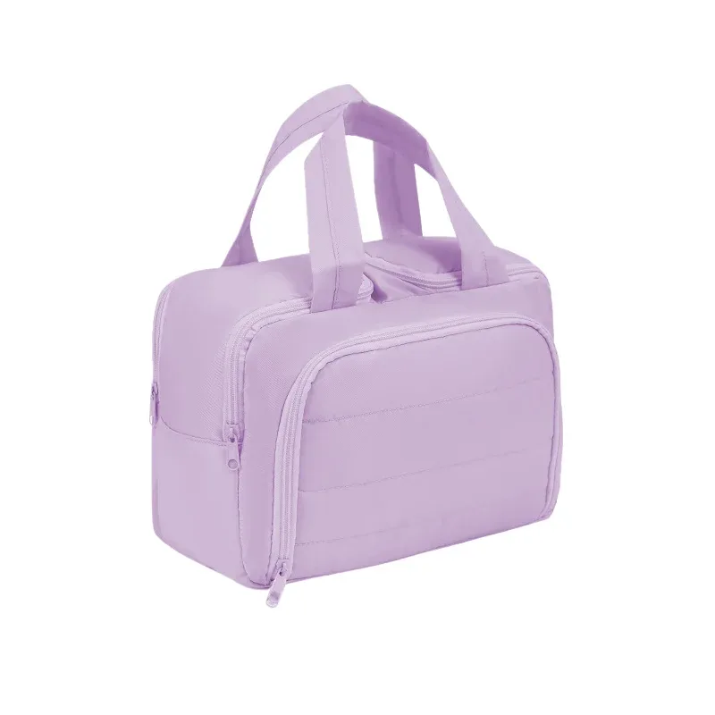 trousse de maquillage portable multi-poches avec fermeture éclair, organisateur cosmétique pour voyage et usage domestique, grande capacité, pochette de rangement pour articles de toilette