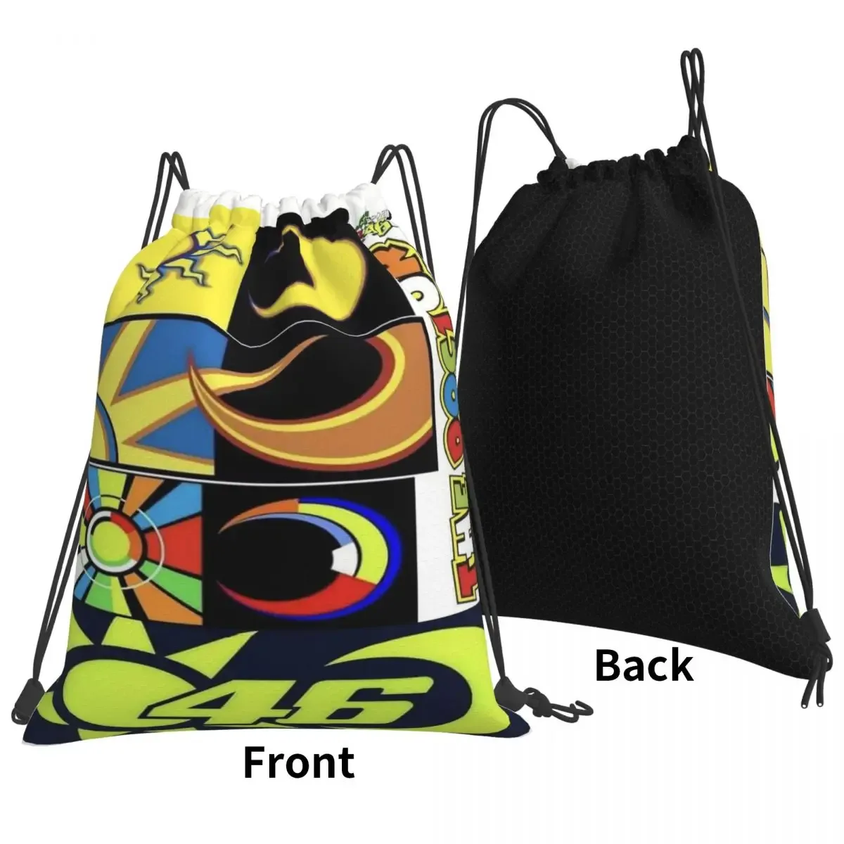 sacs à dos de course de moto motor rossi, sacs de sport multifonctions à cordon de serrage, sacs à livres pour étudiants en voyage