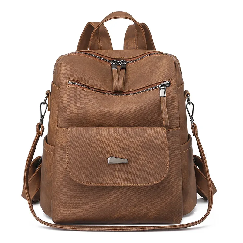 nouveau sac à dos en cuir pu chaud sac à main pour femmes mode polyvalent design sac à main dames sacs à bandoulière voyage sac à dos