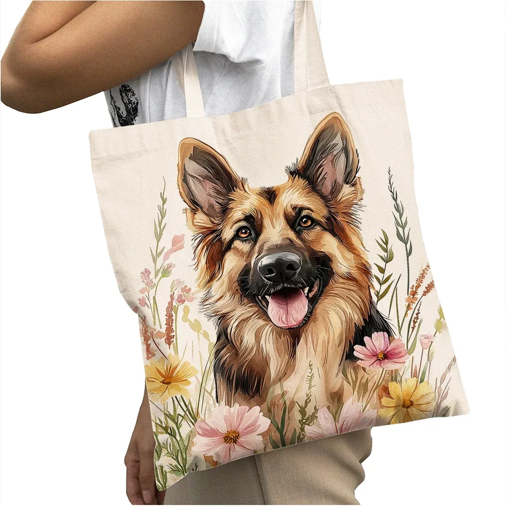 sac à main pour femme avec motif de chien mignon (corgi, golden retriever, pug), sac de shopping grande capacité, sac à bandoulière pour enfant