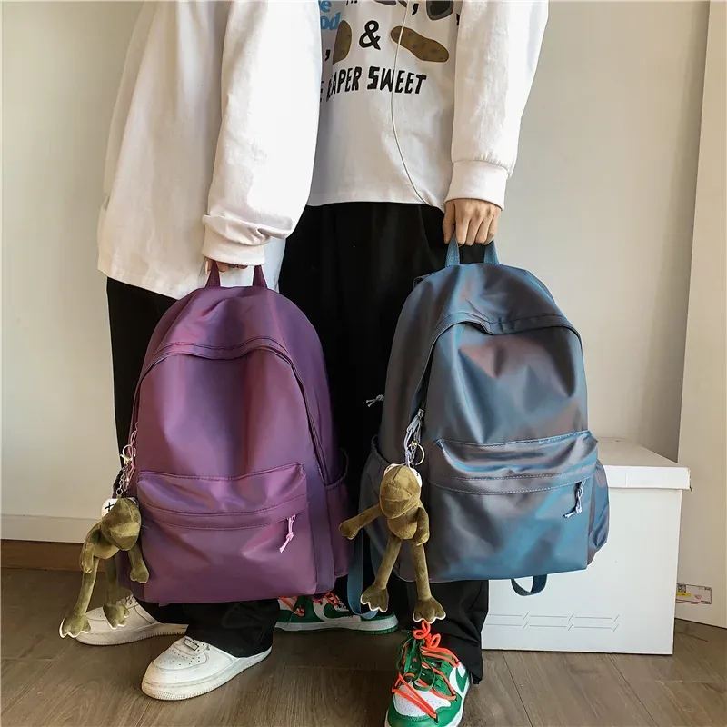 nouveau sac à dos femme mode nouveau sac à dos unisexe grande capacité sac à dos pour ordinateur portable en nylon dame cartable mignon étudiant sac