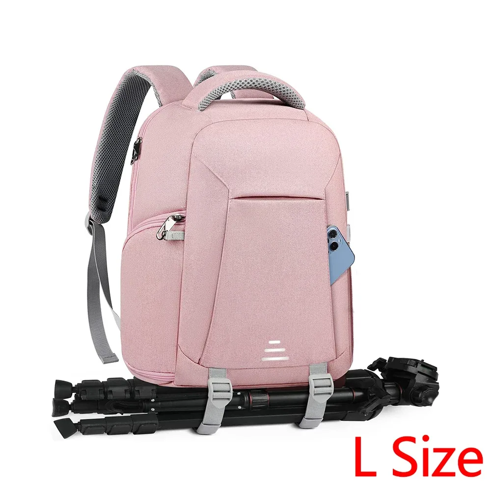 lubardy – sac à dos pour appareil photo dédié, 2 pièces, sac à dos de voyage pour ordinateur portable, grande capacité, pour hommes et femmes, sac à dos de photographie et housse de pluie