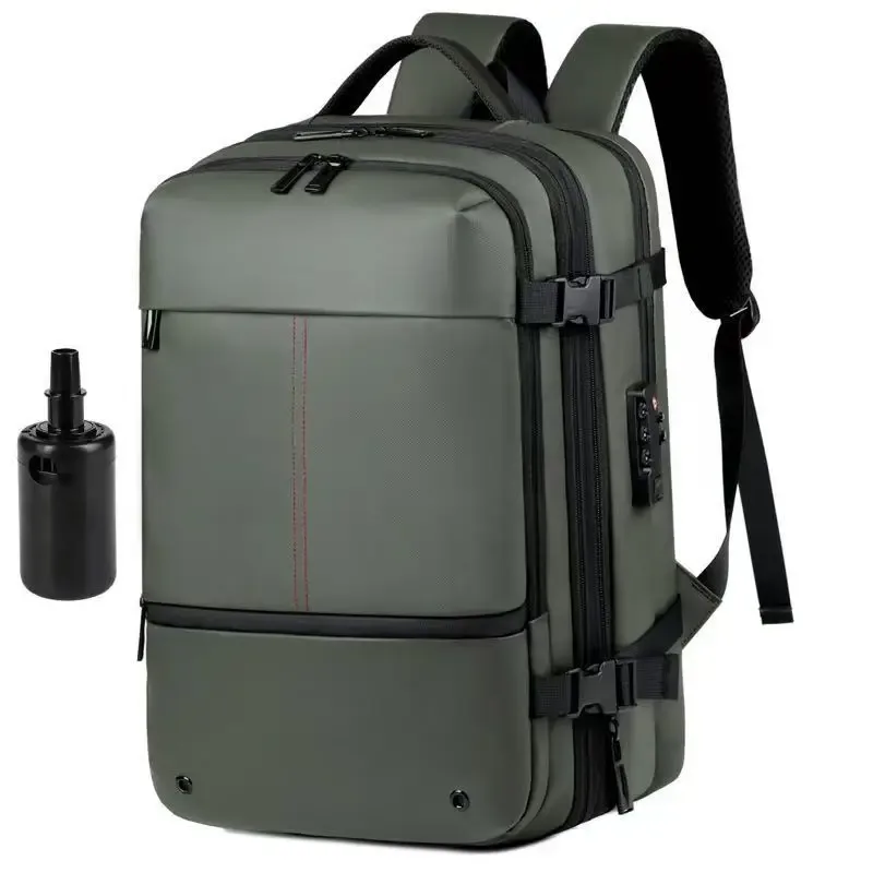 sac à dos de voyage à compression sous vide pour hommes, pour ordinateur portable 17 pouces, escarpins d'affaires, sac à dos d'école de grande capacité, sac à dos de randonnée élargi
