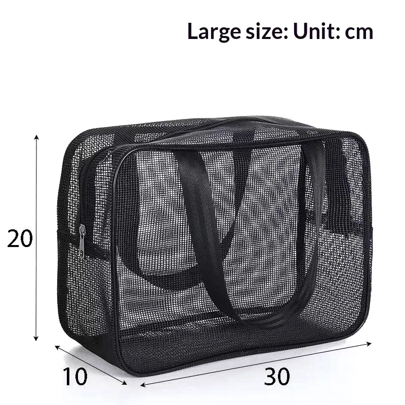 sac de douche en maille respirant, trousse de toilette portable, organisateur de cosmétiques pour la salle de sport, la natation, les voyages et l'usage quotidien des hommes.