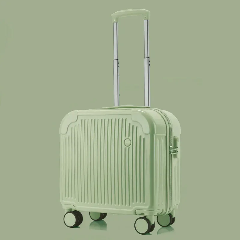 valise cabine 18 pouces, valise à roulettes légère avec serrure à combinaison et roues silencieuses
