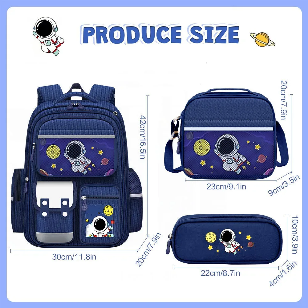 ensemble de 3 sacs à dos capybara pour enfants, garçons et filles, boîte à lunch, trousse à crayons, sac à livres grande capacité, cadeau de rentrée scolaire