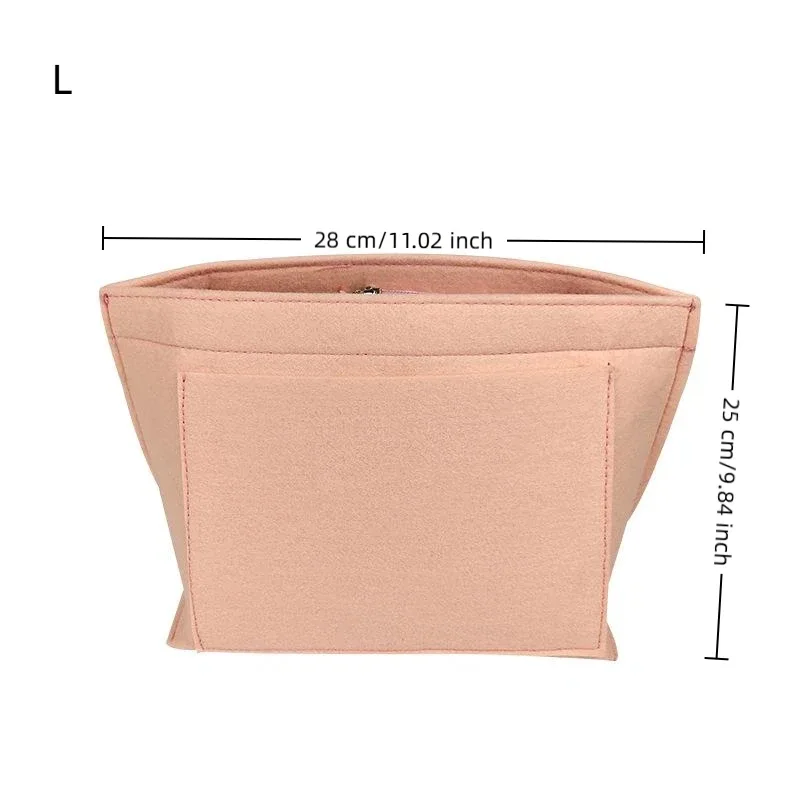 insert en feutre pour sac à main, organisateur de sac de voyage portable en forme de dumpling, support pour trousse de maquillage en tissu feutré
