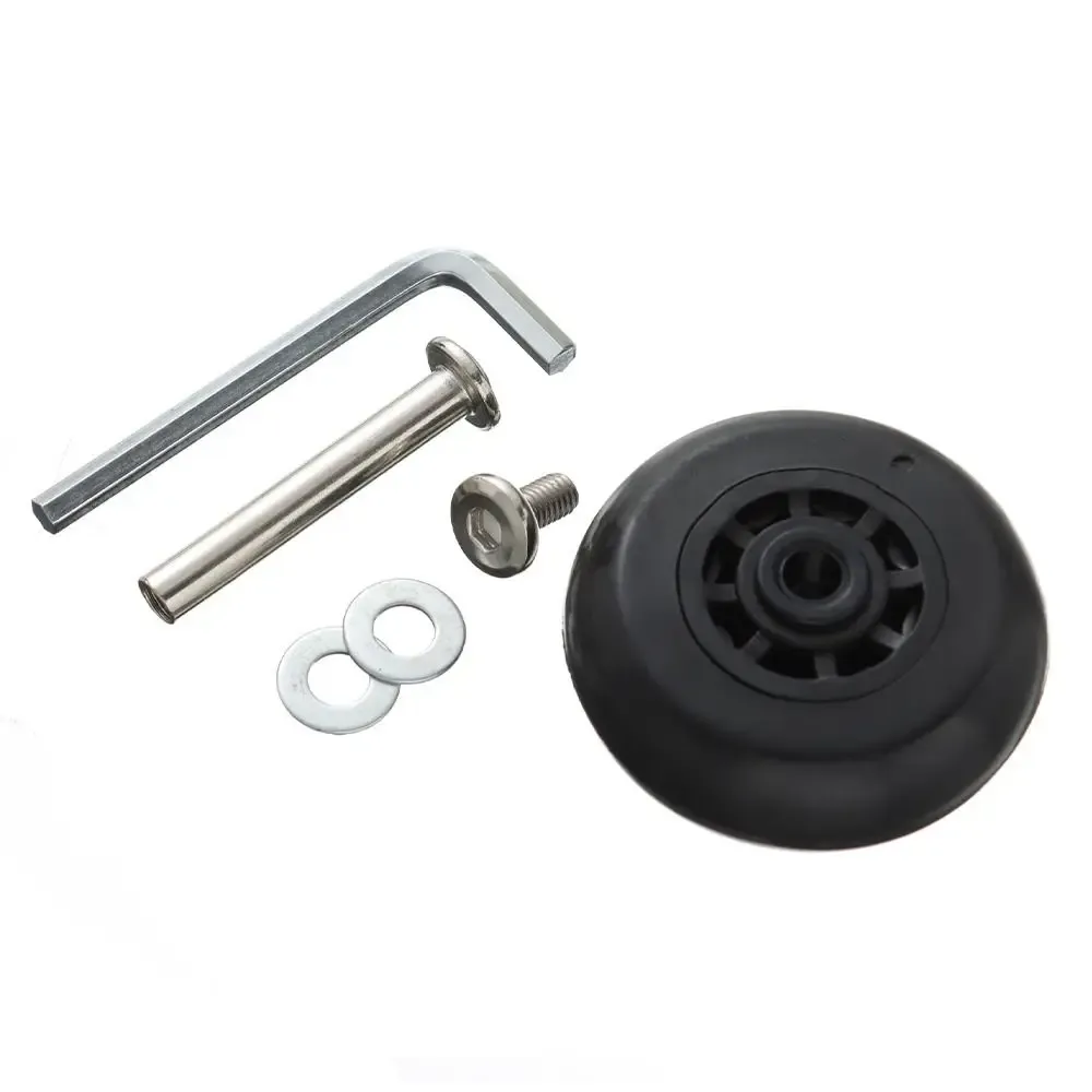roues de remplacement avec vis pour bagages de voyage, valise, essieux, roulette silays euse 49mm-56mm, outil de réparation diy, 1/2 pièces