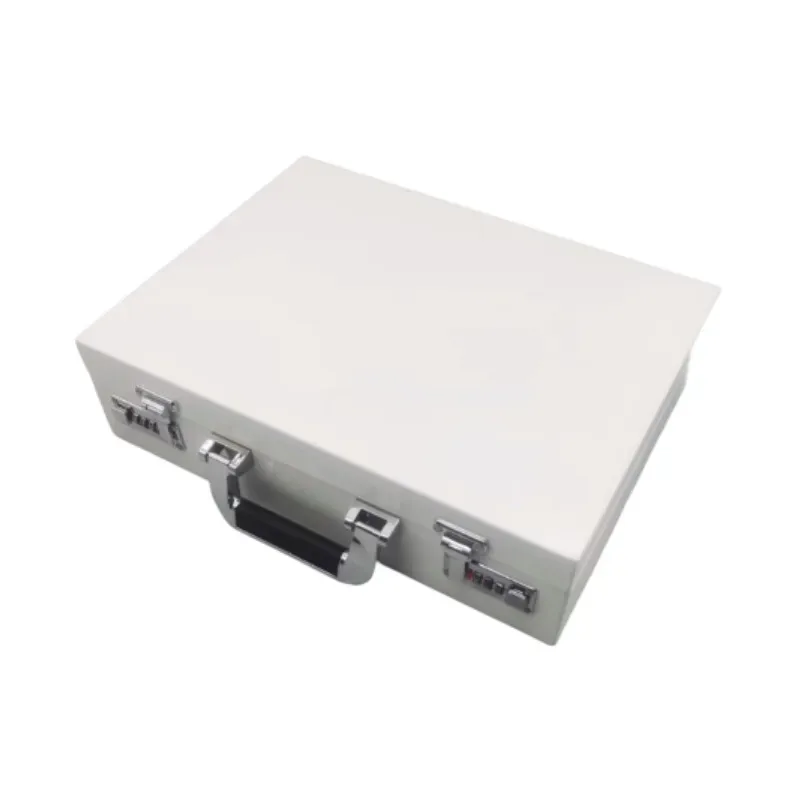 boîte à outils en fer portable avec verrouillage par mot de passe – mallette de rangement étanche et ignifuge pour documents, instruments et usage domestique/bureau