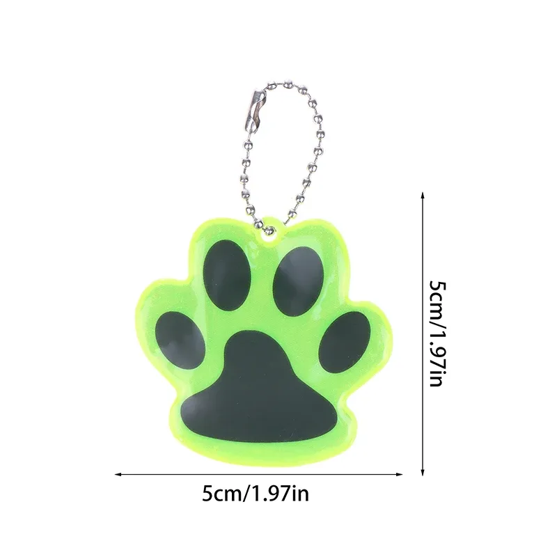 porte-clés réfléchissant patte, 10 pièces, sécurité nocturne en plein air, enfants, animaux de compagnie, sac à dos réfléchissant double face, accessoires pendentif