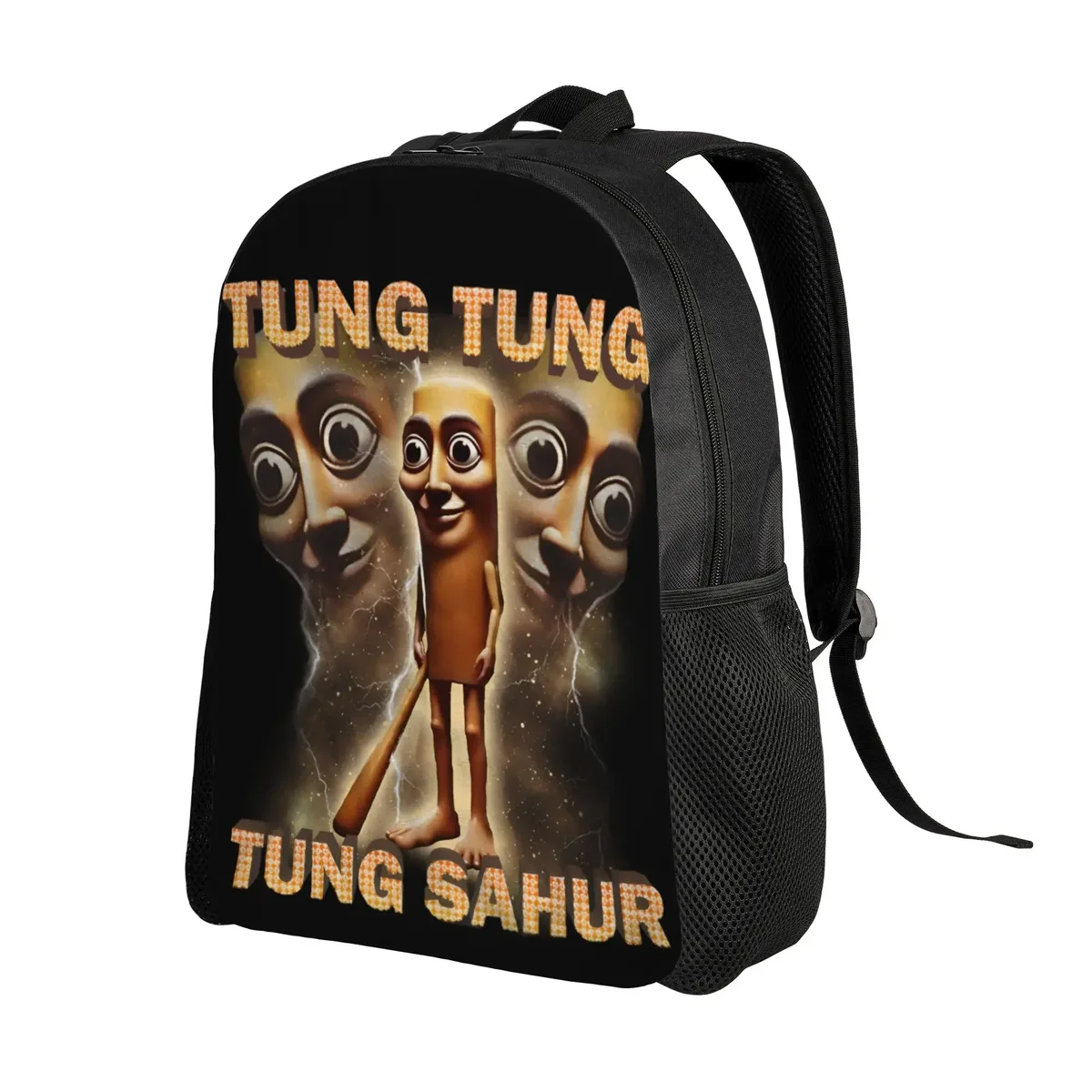 Sac à dos Tung Tung Tung Sahur pour hommes et femmes, sac à dos décontracté pour le lycée, sac à dos en toile pour le collège, motif Meme Brainrot italien, cadeau