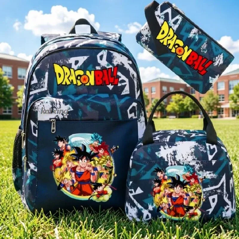 Sac à dos camouflage Dragon Ball pour filles, sac de retour à l'école pour étudiants, poches pour garçons, capacité pour adolescents, sac à dos pour ordinateur portable, Harajuku Mochilas