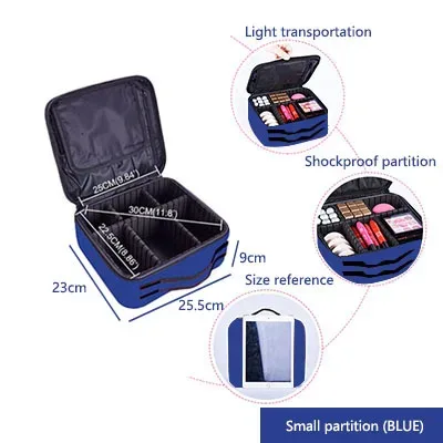 étui à pinceaux de maquillage, sacs de maquillage, valise de maquillage professionnelle complète pour femmes, vanité maleta maquillaje, boîte de rangement d'outils pour ongles