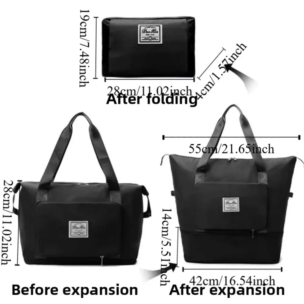 sac de natation oxford, sac de voyage pliable et extensible, sac à main de rangement étanche avec séparation humide/sec, sac fourre-tout de voyage professionnel