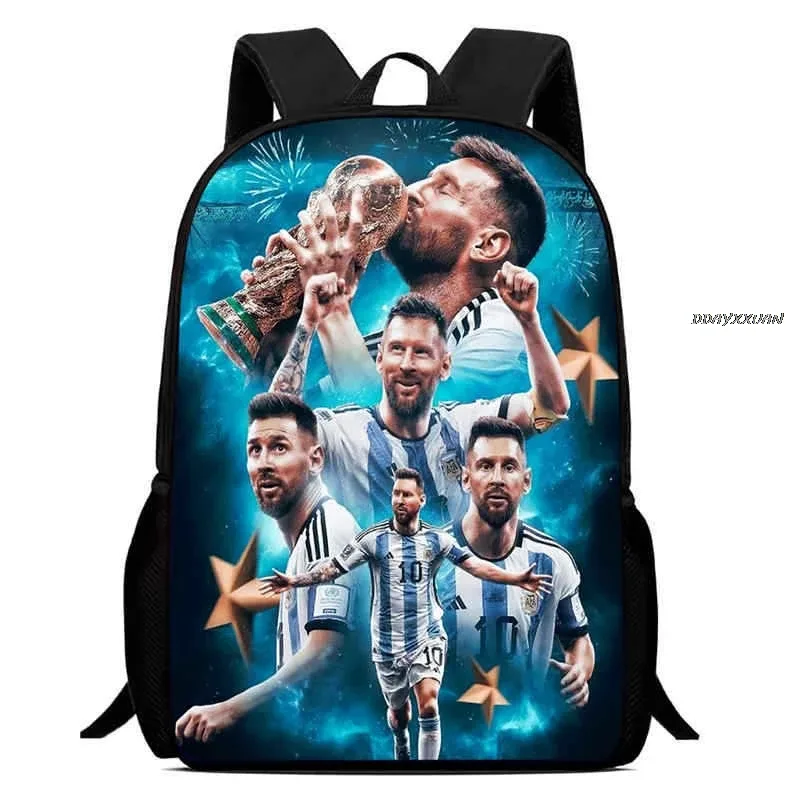 sac à dos scolaire dessin animé messi unisexe pour enfants de 5 à 8 ans - sac à dos léger ergonomique et protecteur de la colonne vertébrale pour l'école